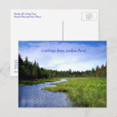 Rivulet vom Jordan Pond Postkarte (Vorne/Hinten)