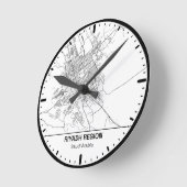 Riyadh Clock City Line Art Runde Wanduhr (Winkel)