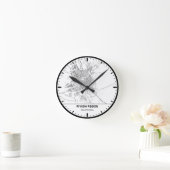 Riyadh Clock City Line Art Runde Wanduhr (Zuhause)