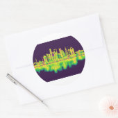 Riyadh Saudi Arabia Skyline Runder Aufkleber (Umschlag)