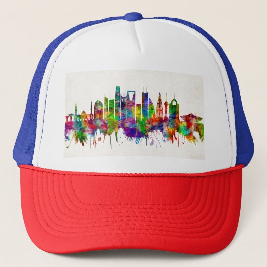 Riyadh Saudi Arabia Skyline Truckerkappe (Vorderseite)