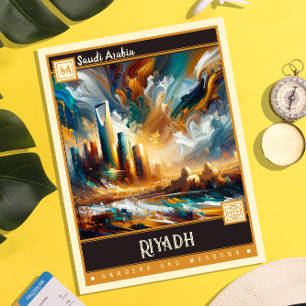 Riyadh, Saudi-Arabien Vintage-Gemälde Postkarte