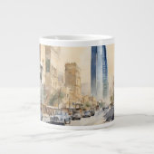 Riyadh Street Scene Jumbo Tasse - Serene Watercolo (Vorderseite)