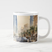 Riyadh Street Scene Jumbo Tasse - Serene Watercolo (Rechts)