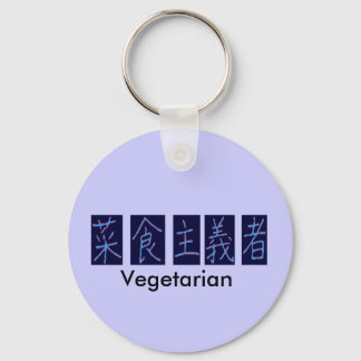 Riyah-Li Designs Kanji Vegetarier Schlüsselanhänger