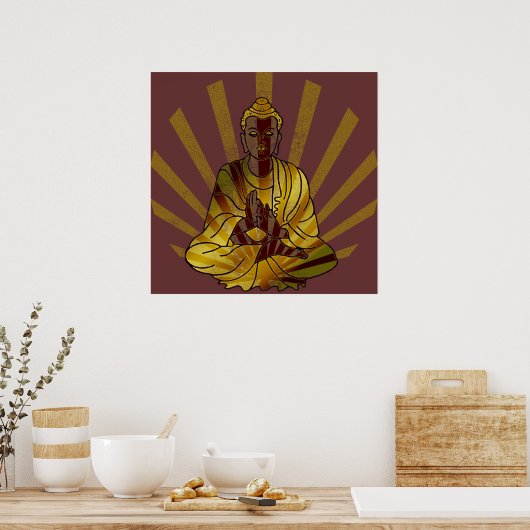 Riyah-Li Designs Vintag Buddha Poster (Küche)