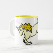 Riyah-Li Desigsn Regenbogen, der Unicorn kackt Zweifarbige Tasse (Vorderseite Links)