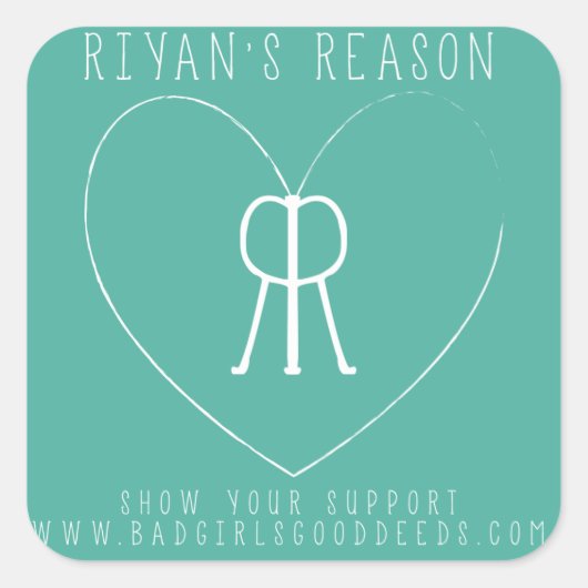 Riyans Reason Square Sticker (Vorderseite)