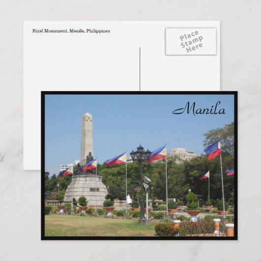 rizale monumentale Fahnen Postkarte (Vorne/Hinten)