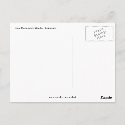 Rizalmonument Postkarte (Rückseite)