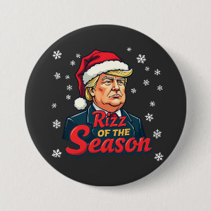Rizz der Saison Lustiger Trump Weihnachten Santa Button