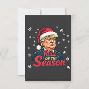 Rizz der Saison Lustiger Trump Weihnachten Santa Dankeskarte