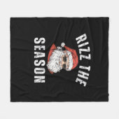Rizz Die Jahreszeit Funny Santa Merry Rizzmas Rizz Fleecedecke (Vorderseite (Horizontal))