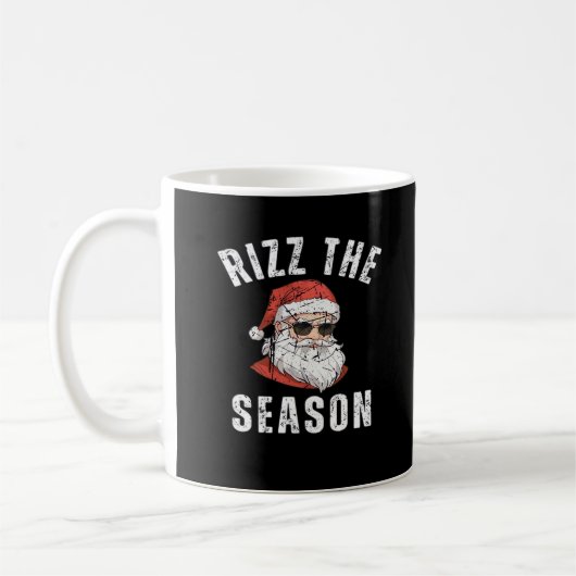 Rizz Die Jahreszeit Funny Santa Merry Rizzmas Rizz Kaffeetasse (Links)