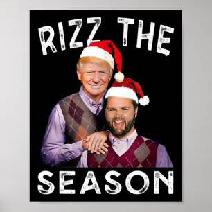 Rizz Die Jahreszeit Funny Trump Vance Weihnachten Poster