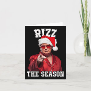 Rizz Die Jahreszeit Funny Trump Weihnachten Santa  Karte
