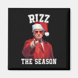 Rizz Die Jahreszeit Funny Trump Weihnachten Santa  Magnet