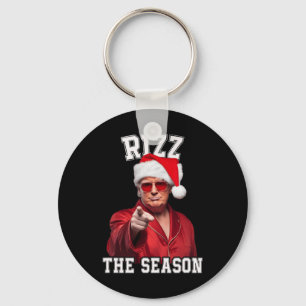 Rizz Die Jahreszeit Funny Trump Weihnachten Santa  Schlüsselanhänger