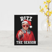 Rizz Die Jahreszeit Funny Trump Weihnachtsmann Karte (Gelbe Blume)
