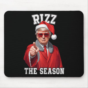 Rizz Die Jahreszeit Funny Trump Weihnachtsmann Mousepad