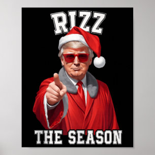 Rizz Die Jahreszeit Funny Trump Weihnachtsmann Poster