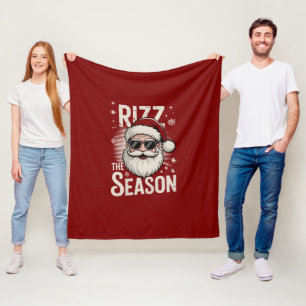 Rizz Die Jahreszeit Weihnachtsmann Rizzmas Funny X Fleecedecke