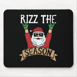 Rizz Die Saison Lustige Weihnachten Santa Rock Wei Mousepad