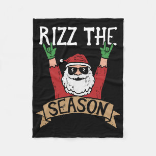 Rizz Die Saison Lustiges Weihnachten Santa Rock Xm Fleecedecke