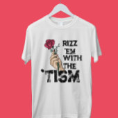 Rizz em mit der Taufe Retro-Blume atristisch T-Shirt