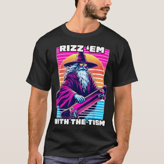 Rizz Em mit Tismus-Autismus-Sensibilisierungskamer T-Shirt (Vorderseite)