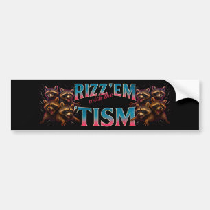 Rizz Em With The Tism Meme Autismus Lustiger Wasch Autoaufkleber