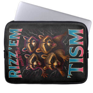 Rizz Em With The Tism Meme Autismus Lustiger Wasch Laptopschutzhülle