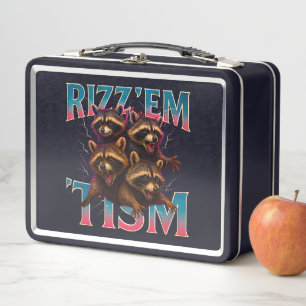 Rizz Em With The Tism Meme Autismus Lustiger Wasch Metall Brotdose