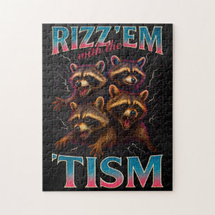 Rizz Em With The Tism Meme Autismus Lustiger Wasch Puzzle