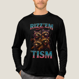 Rizz Em With The Tism Meme Autismus Lustiger Wasch Tri-Blend Shirt