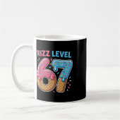 Rizz Level 67 Alpha Slang Gen 67th Nummer Eiscreme Kaffeetasse (Links)