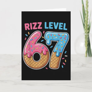 Rizz Level 67 Alpha Slang Gen 67th Nummer Eiscreme Karte