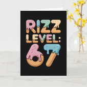 Rizz Level 67 Meme-Shirt Eiscreme-Drip-Meme Six S Karte (Gelbe Blume)