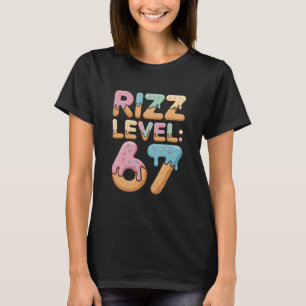 Rizz Level 67 Meme-Shirt Eiscreme-Drip-Meme Six S T-Shirt
