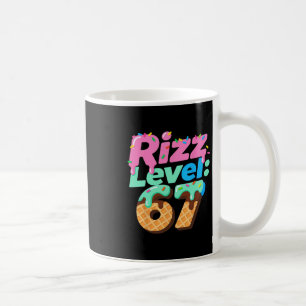 Rizz Level 67 Meme-Shirt Eiscreme-Tropf-Meme Six S Kaffeetasse