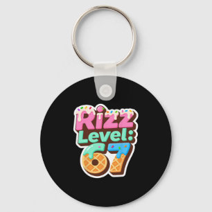 Rizz Level 67 Meme-Shirt Eiscreme-Tropf-Meme Six S Schlüsselanhänger
