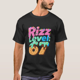 Rizz Level 67 Meme-Shirt Eiscreme-Tropf-Meme Six S T-Shirt