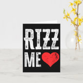 Rizz Me Herz Funny Valentine Day Kinder Sigma Skib Karte (Gelbe Blume)