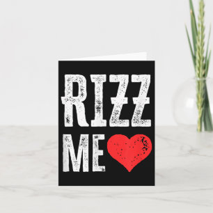 Rizz Me Herz Funny Valentine Day Kinder Sigma Skib Karte