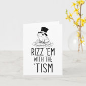 Rizz mir mit der Taufe! Autismus ist Rizzin Funny  Karte (Gelbe Blume)