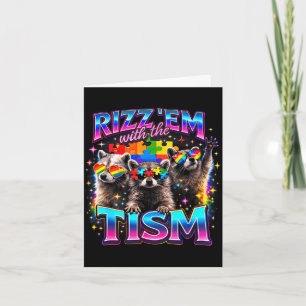 Rizz sie mit dem Tism autistischen Waschbär-Meme A Karte
