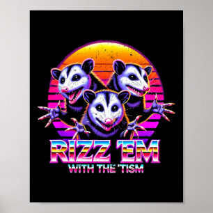 Rizz Sie Mit Dem Tism Lustiges Meme Autistische Po Poster