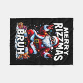 Rizz The Season Bruh Merry Rizzmas Bruh Santa Clau Fleecedecke (Vorderseite (Horizontal))