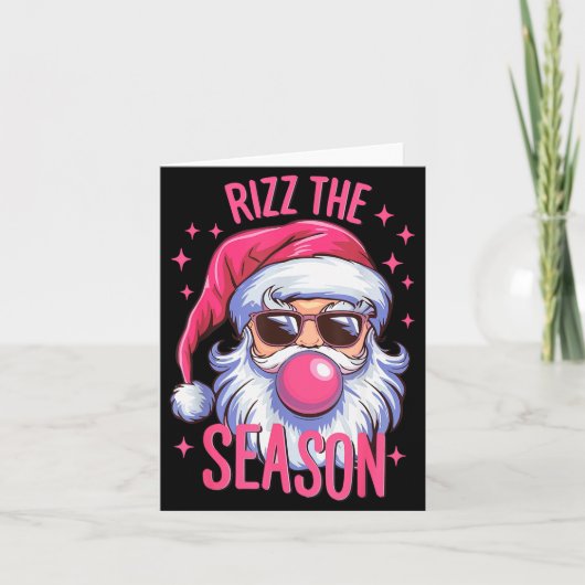 Rizz The Season Funny Christmas Pajamas Rizzler Sa Karte (Vorderseite)