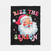 Rizz The Season Funny Christmas Rizzmas Santa Clau Fleecedecke (Vorderseite)